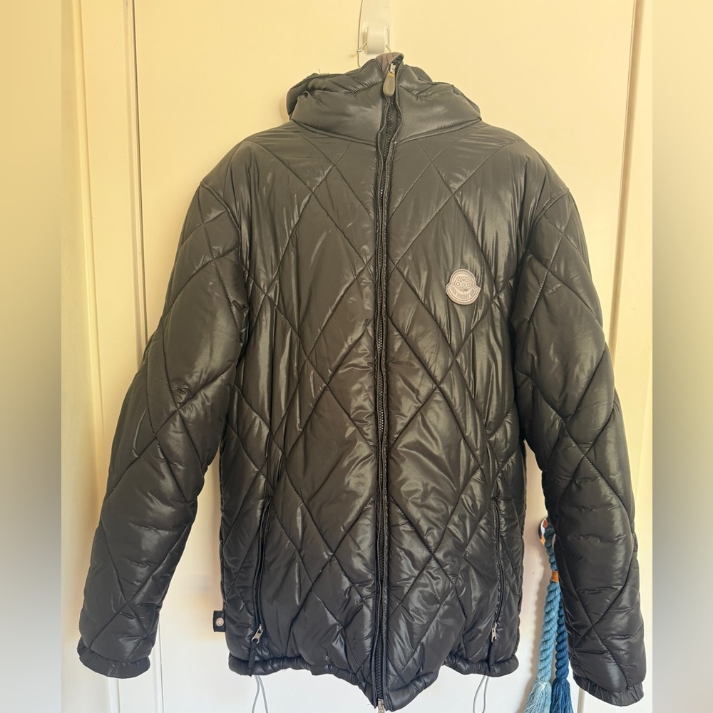 686 Black Quilt Jacket w Striped Lining - men’s large - ARD by Michael AkiraWest